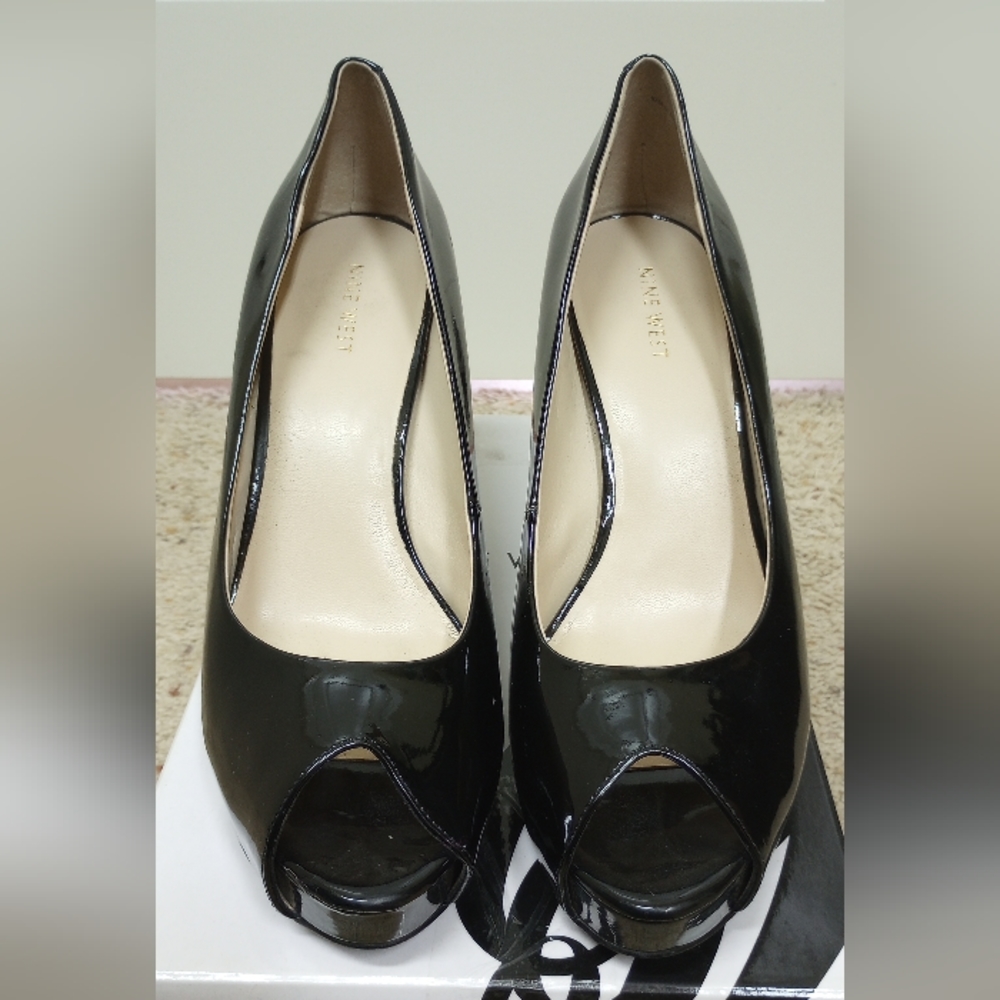 Women's platform pleather high heels - Picture 2 of 3